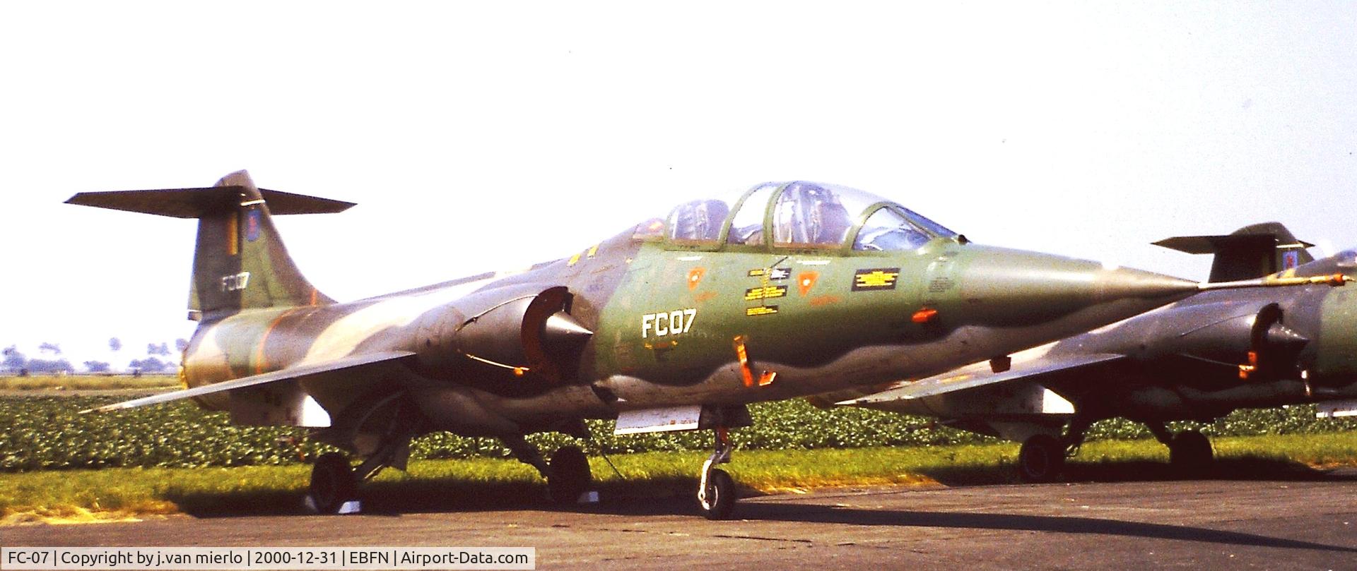 FC-07, Lockheed TF-104G Starfighter C/N 00000000, Storage at Koksijde, Belgium
