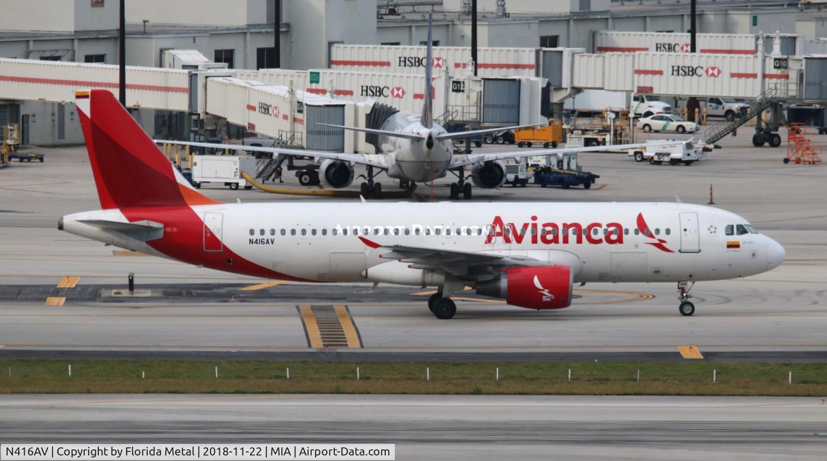 N416AV, 2010 Airbus A320-214 C/N 4167, Avianca