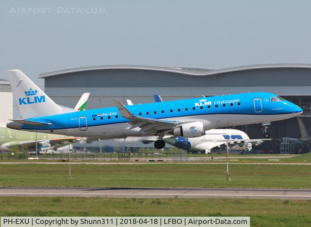 PH-EXU, 2018 Embraer 175STD (ERJ-170-200) C/N 17000708, Landing rwy 14R