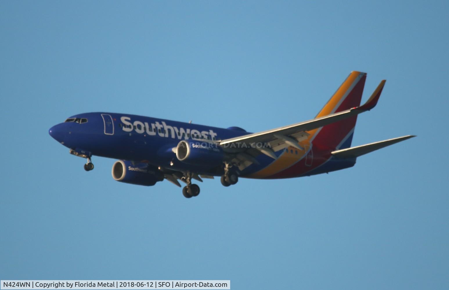 N424WN, 2002 Boeing 737-7H4 C/N 29828, Southwest
