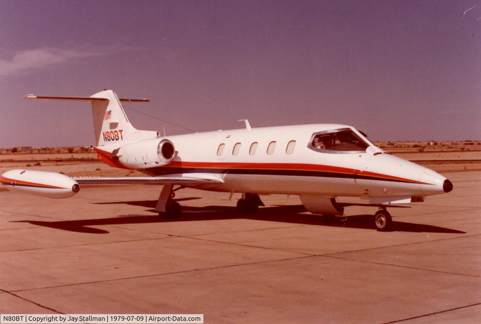 N80BT, 1978 Gates Learjet 25D C/N 248, On the ramp in Saudi Arabia when the aircraft was owned and operated by Northrop Corp.