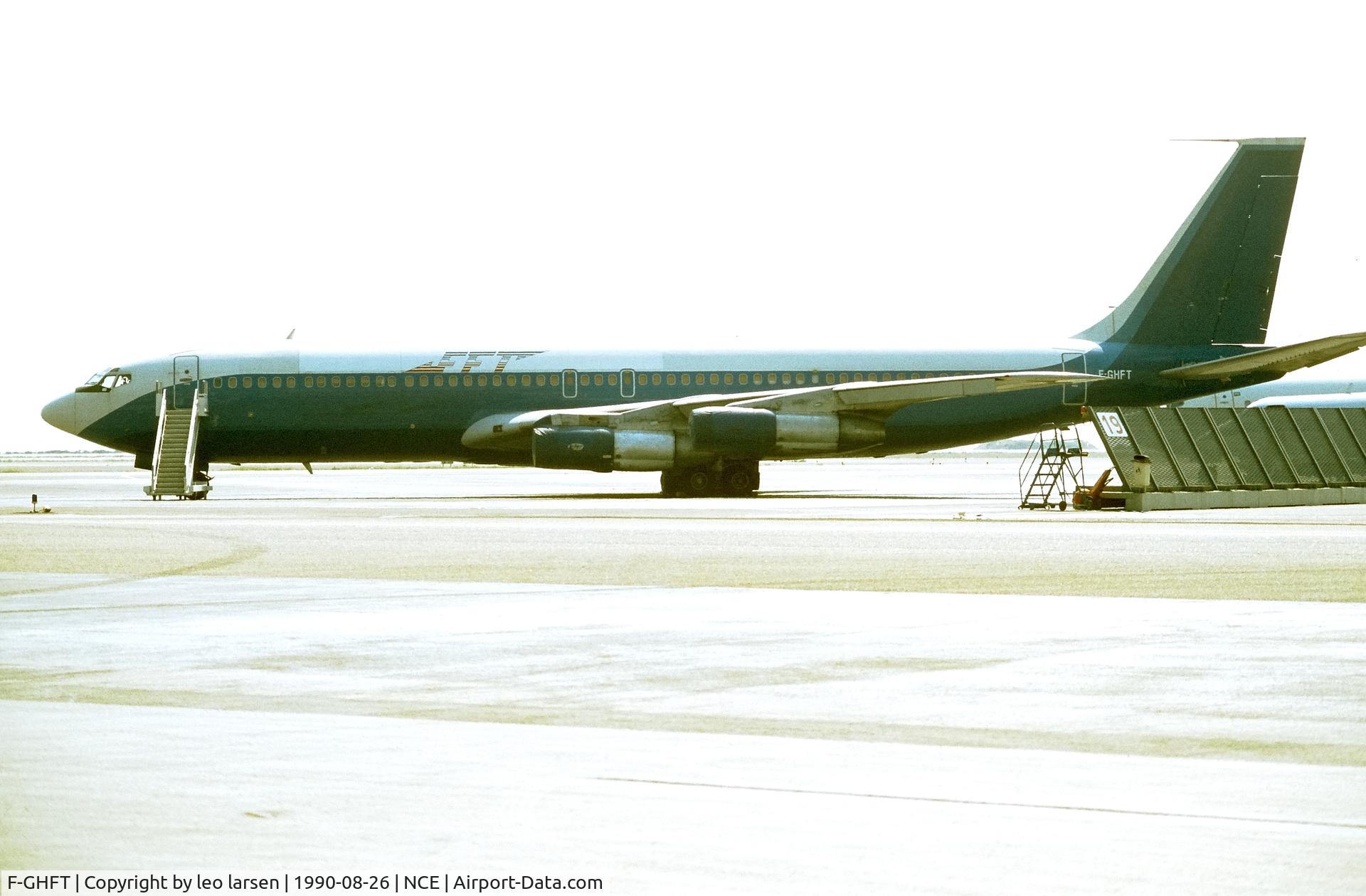 F-GHFT, 1968 Boeing 707-323C C/N 19587, Nice 26.8.1990