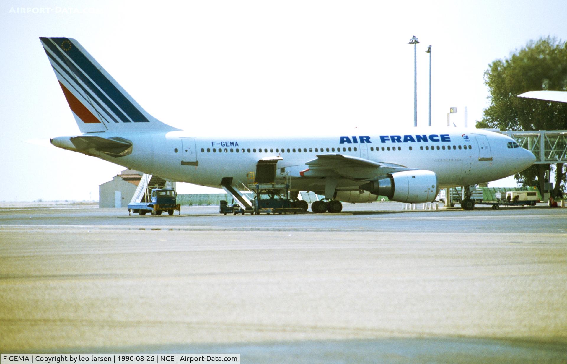 F-GEMA, 1984 Airbus A310-203 C/N 316, Nice 26.8.1990