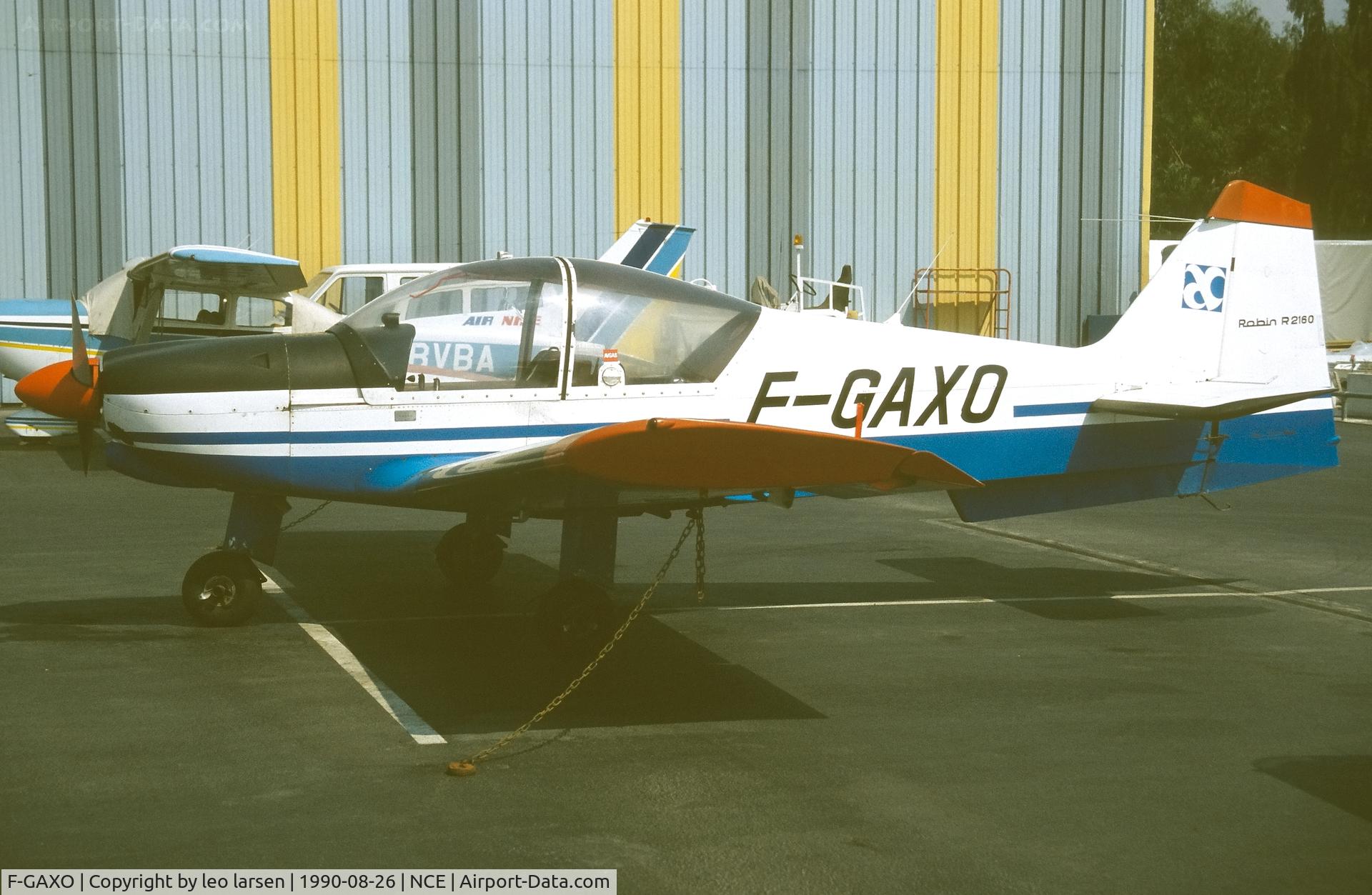 F-GAXO, Robin R-2160 Alpha Sport C/N 153, Nice 26.8.1990