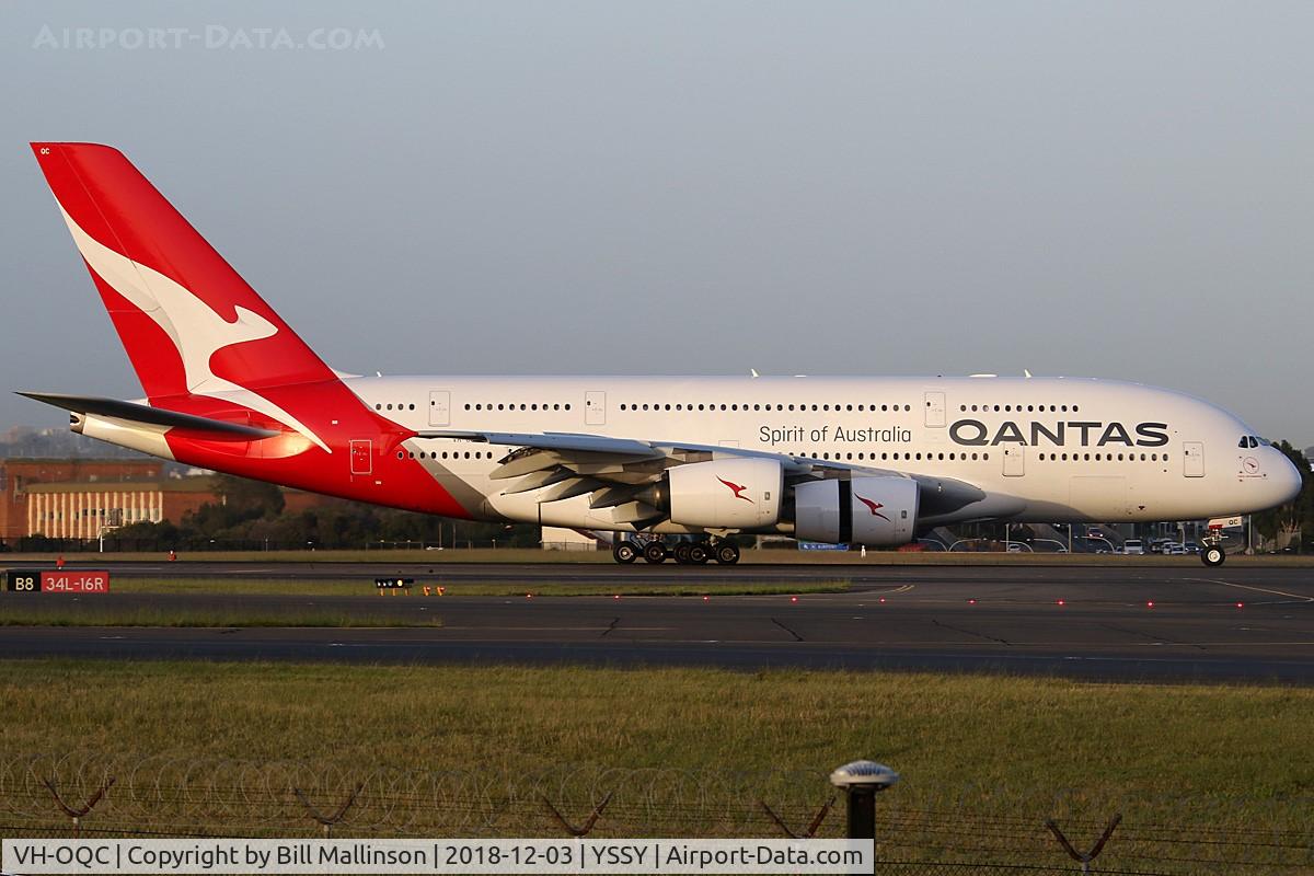 VH-OQC, 2008 Airbus A380-842 C/N 022, TAXIING