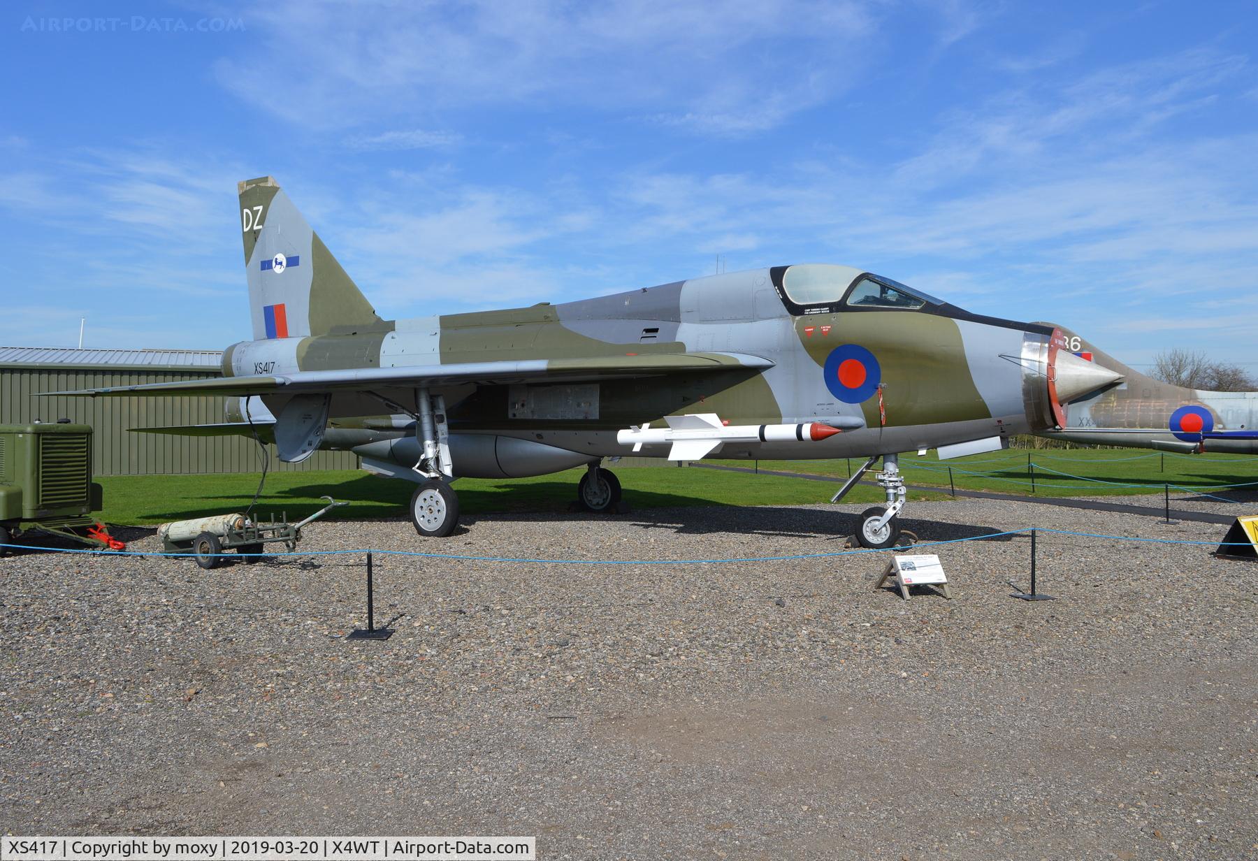 XS417, 1964 English Electric Lightning T.5 C/N 95002, English Electric Lightning T.5 at Winthorpe.