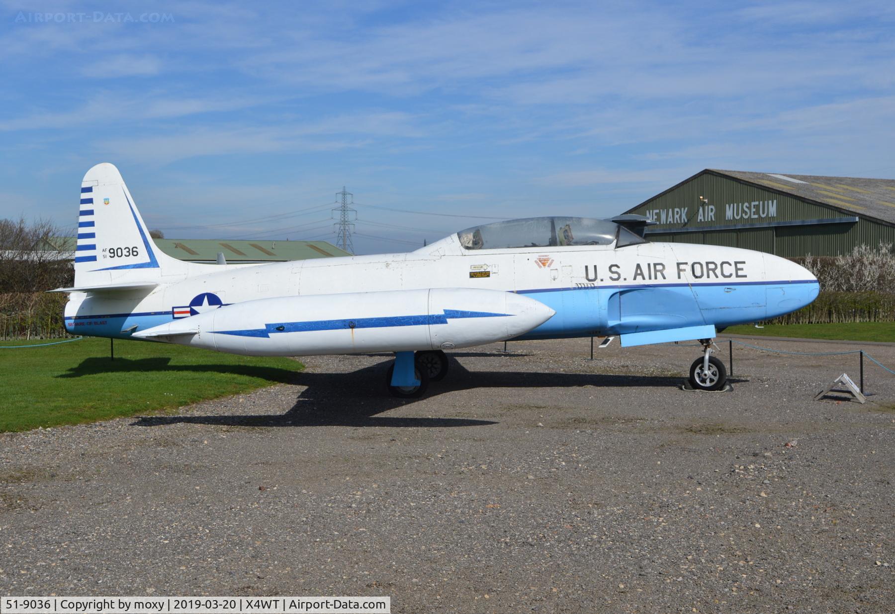 51-9036, 1951 Lockheed T-33A Shooting Star C/N 580-6820, Lockheed T-33A Shooting Star at Winthorpe.
