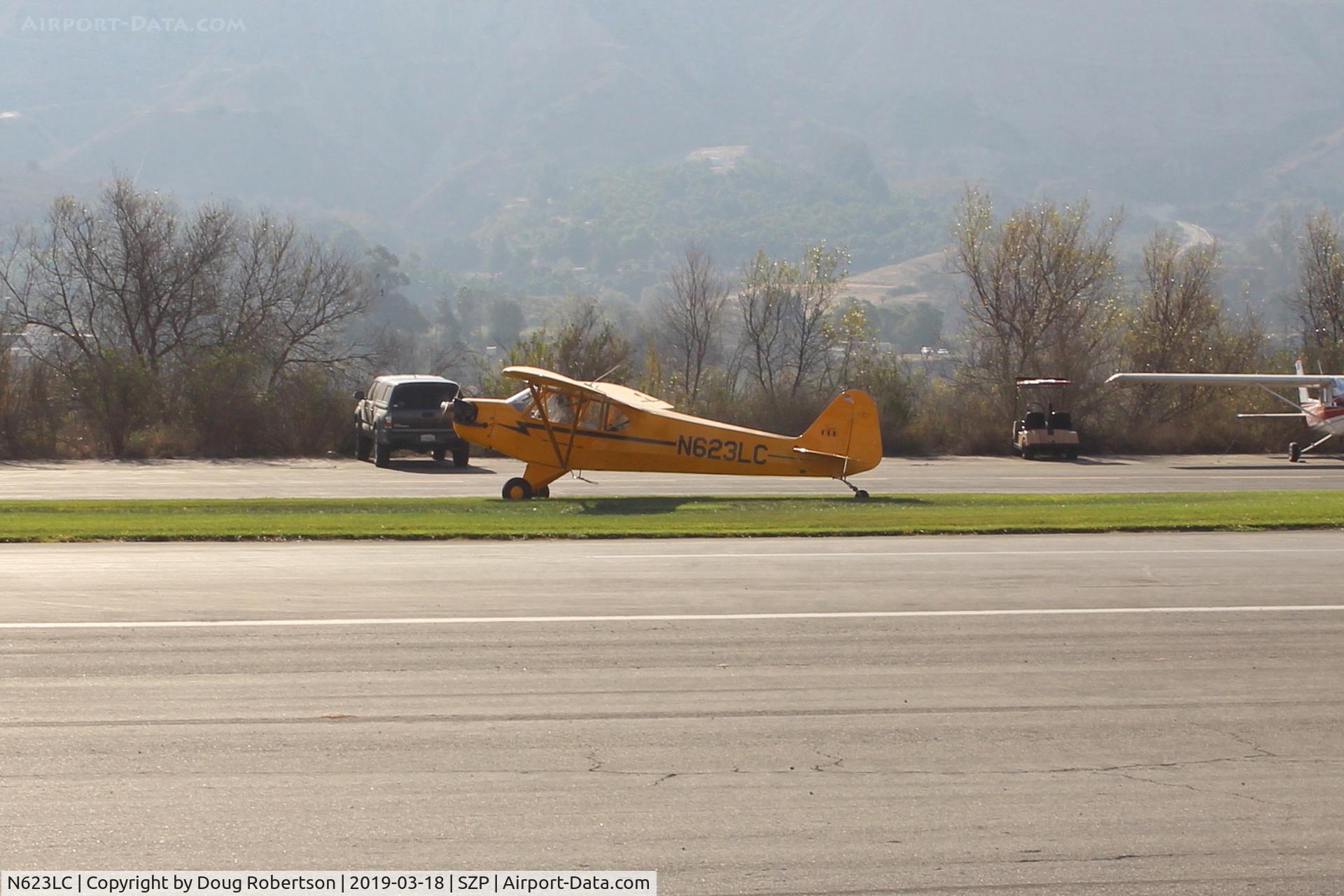 N623LC, 2006 American Legend AL3C-100 C/N AL-1024, 2006 American Legend Aircraft AL3C-100 CUB S-LSA, Continental O-200 100 Hp, landing roll Rwy 04R grass
