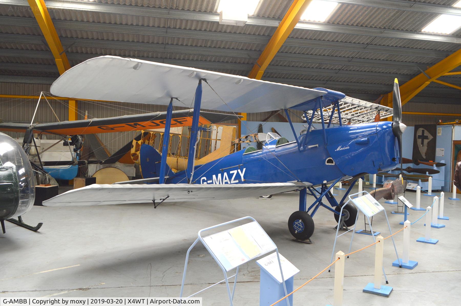 G-AMBB, De Havilland DH-82A Tiger Moth II C/N 85070, De Havilland DH-82A Tiger Moth at Winthorpe. Spuriously marked as G-MAZY which is not an official registration. The Major components of this aircraft used in the build are from G-AMBB.