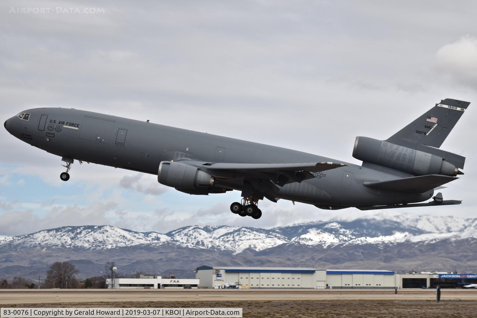 83-0076, 1983 McDonnell Douglas KC-10A Extender C/N 48217, Take off from RWY 28L.