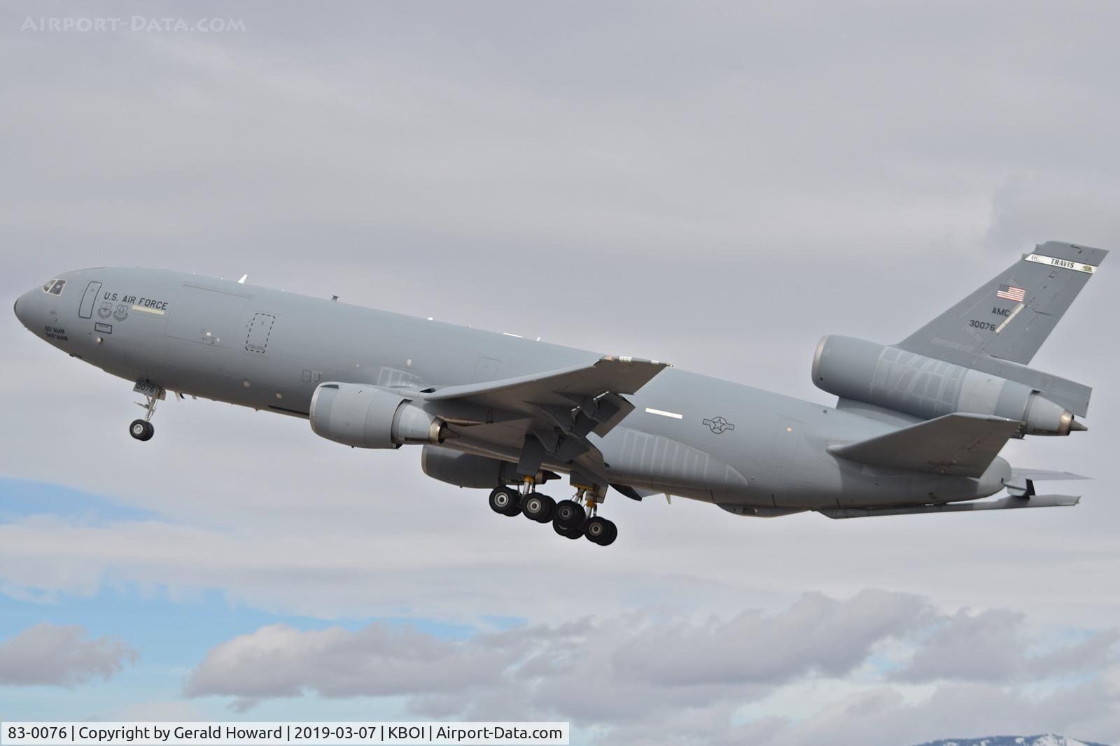 83-0076, 1983 McDonnell Douglas KC-10A Extender C/N 48217, Departing RWY 28L.
