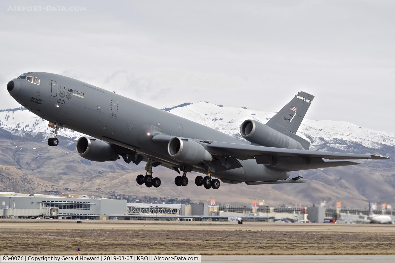 83-0076, 1983 McDonnell Douglas KC-10A Extender C/N 48217, Take off from RWY 28L.