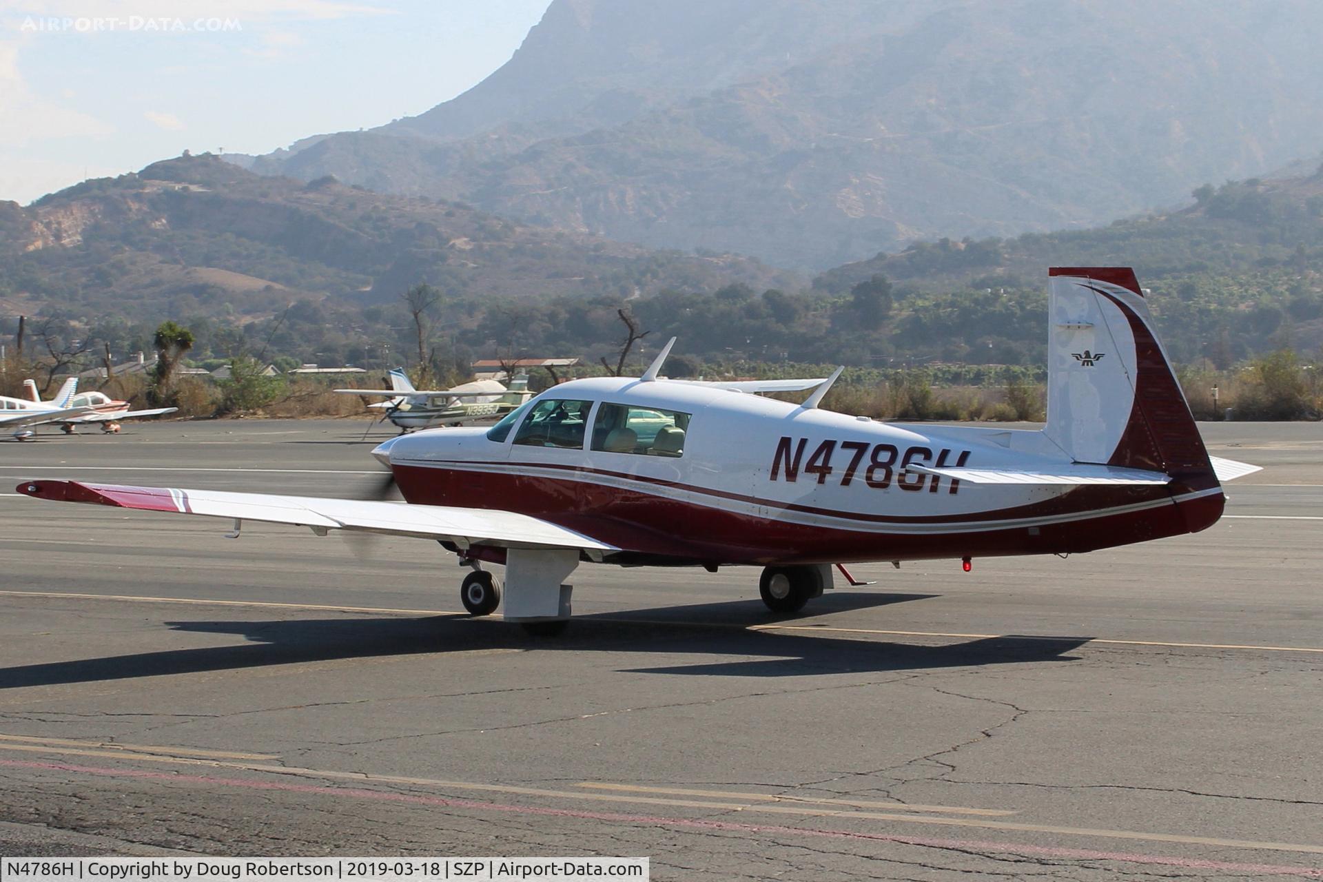 N4786H, 1979 Mooney M20J 201 C/N 24-0876, 1979 Mooney M20J 201, Lycoming IO-360 A&C 200 Hp, taxi back
