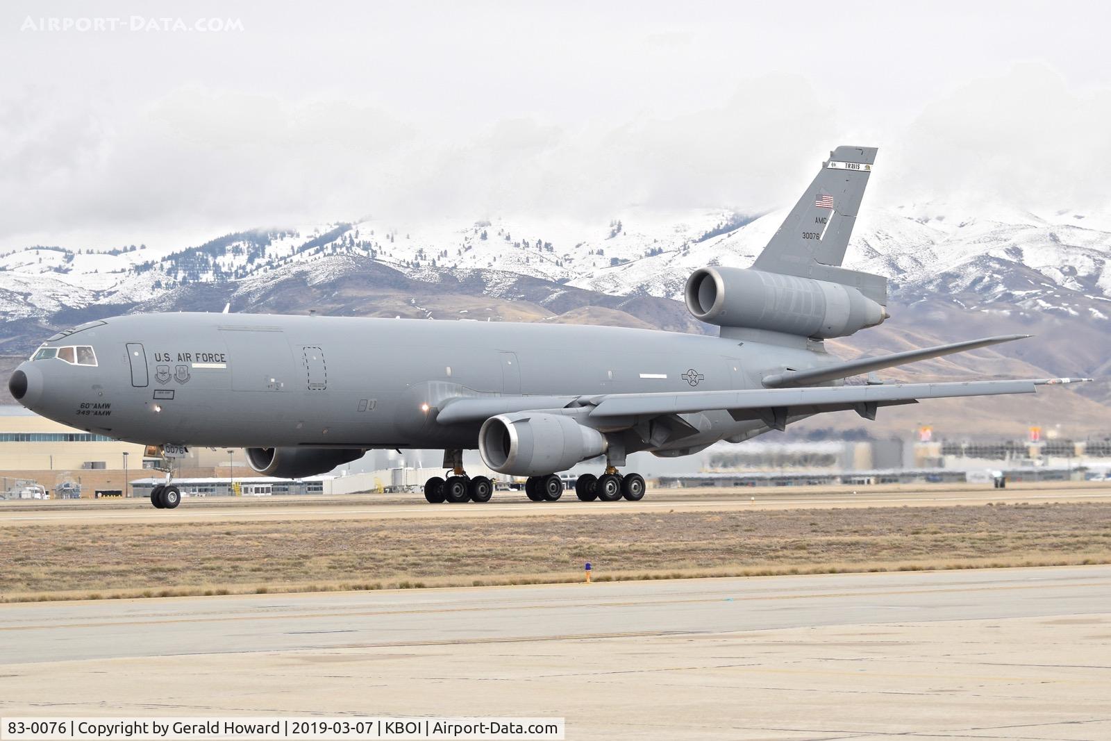 83-0076, 1983 McDonnell Douglas KC-10A Extender C/N 48217, Landing roll out.
