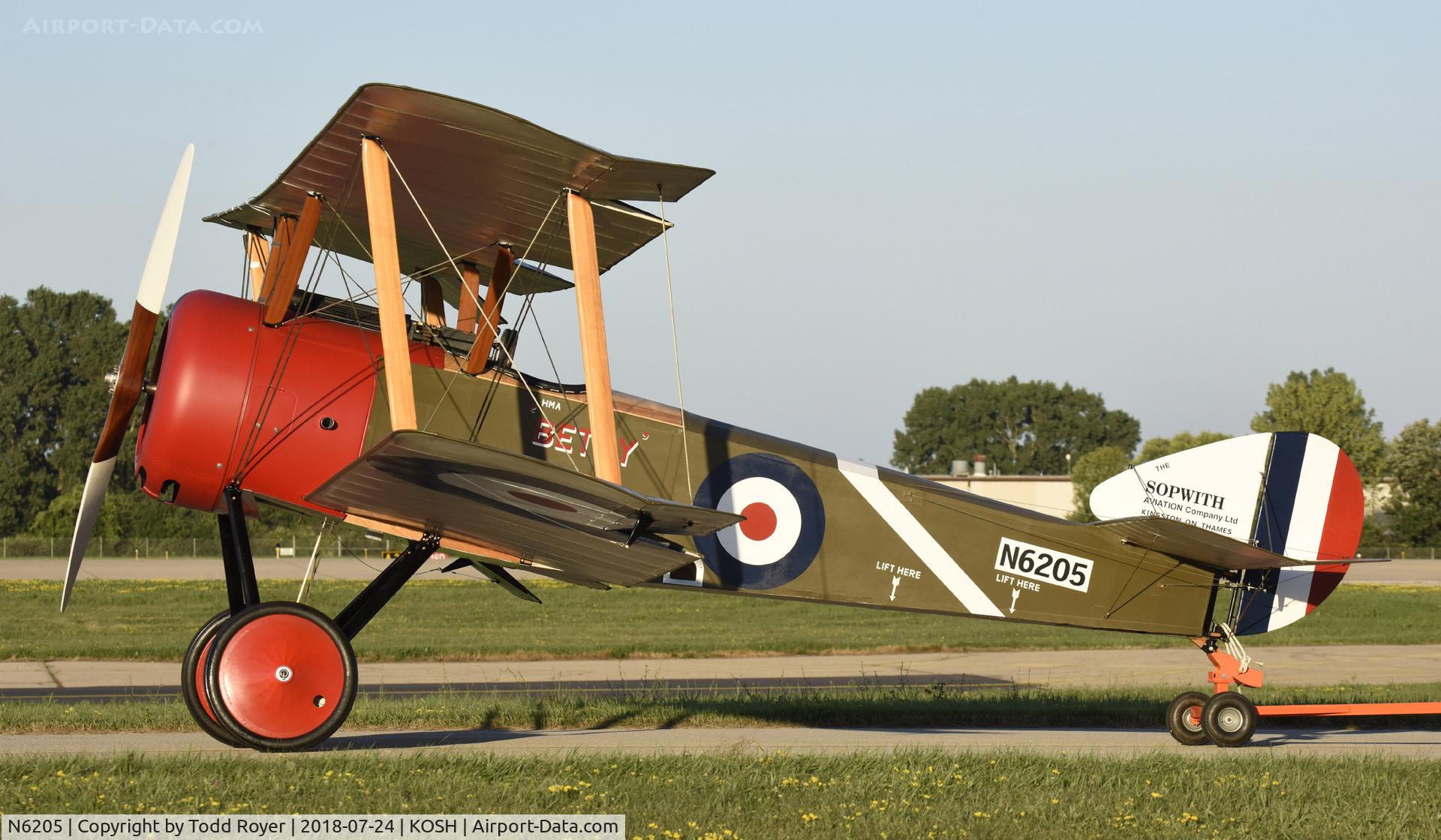 N6205, 1991 Sopwith Pup C/N 5459, Airventure 2018
