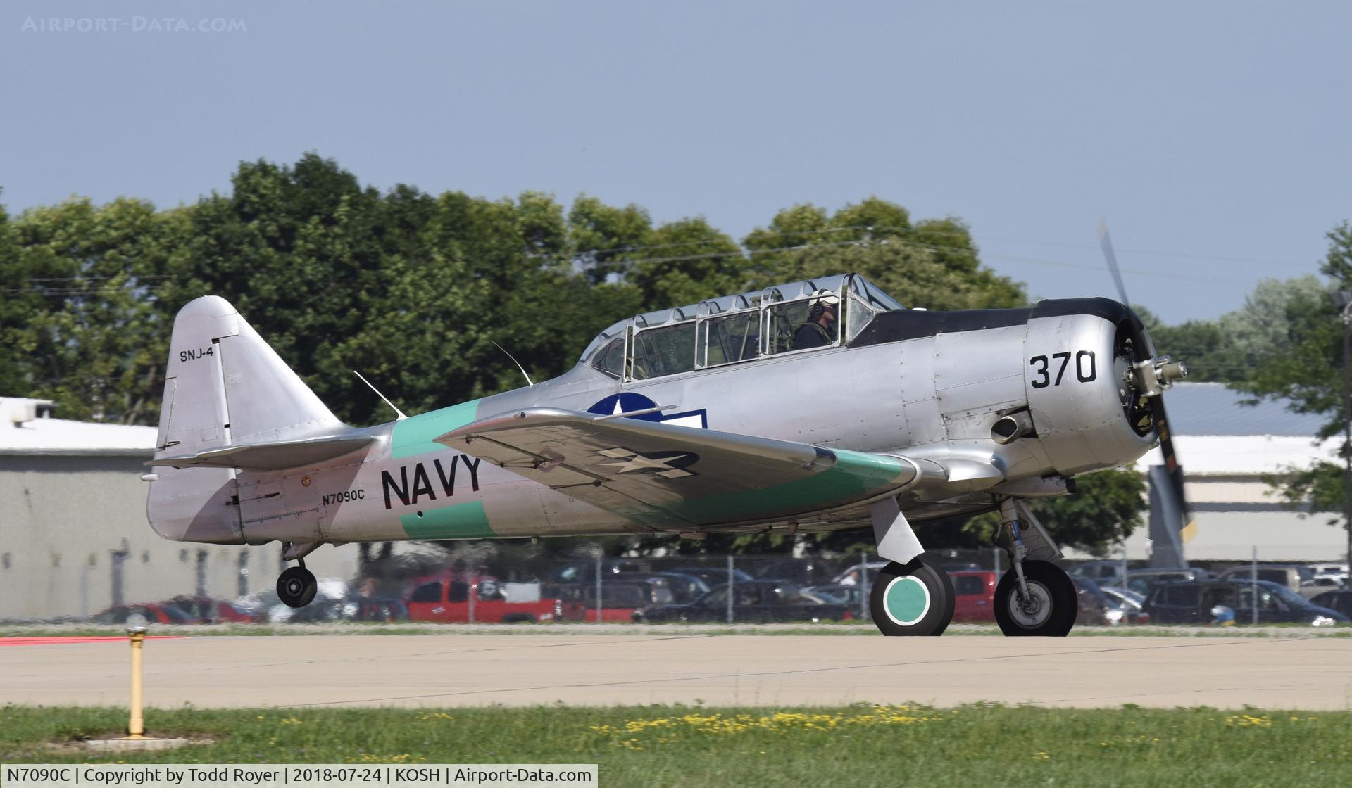 N7090C, North American SNJ-4 Texan C/N 88-13370, Airventure 2018