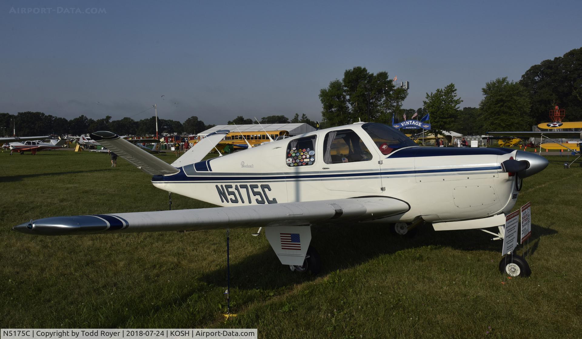 N5175C, 1950 Beech B35 C/N D-2400, Airventure 2018