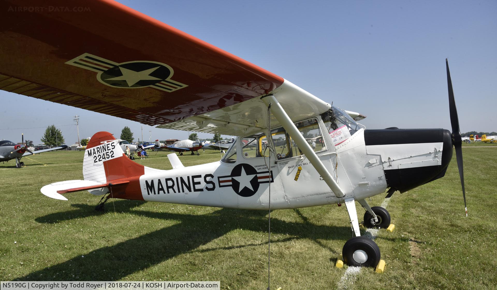 N5190G, 1951 Cessna 305A C/N 22452, Airventure 2019