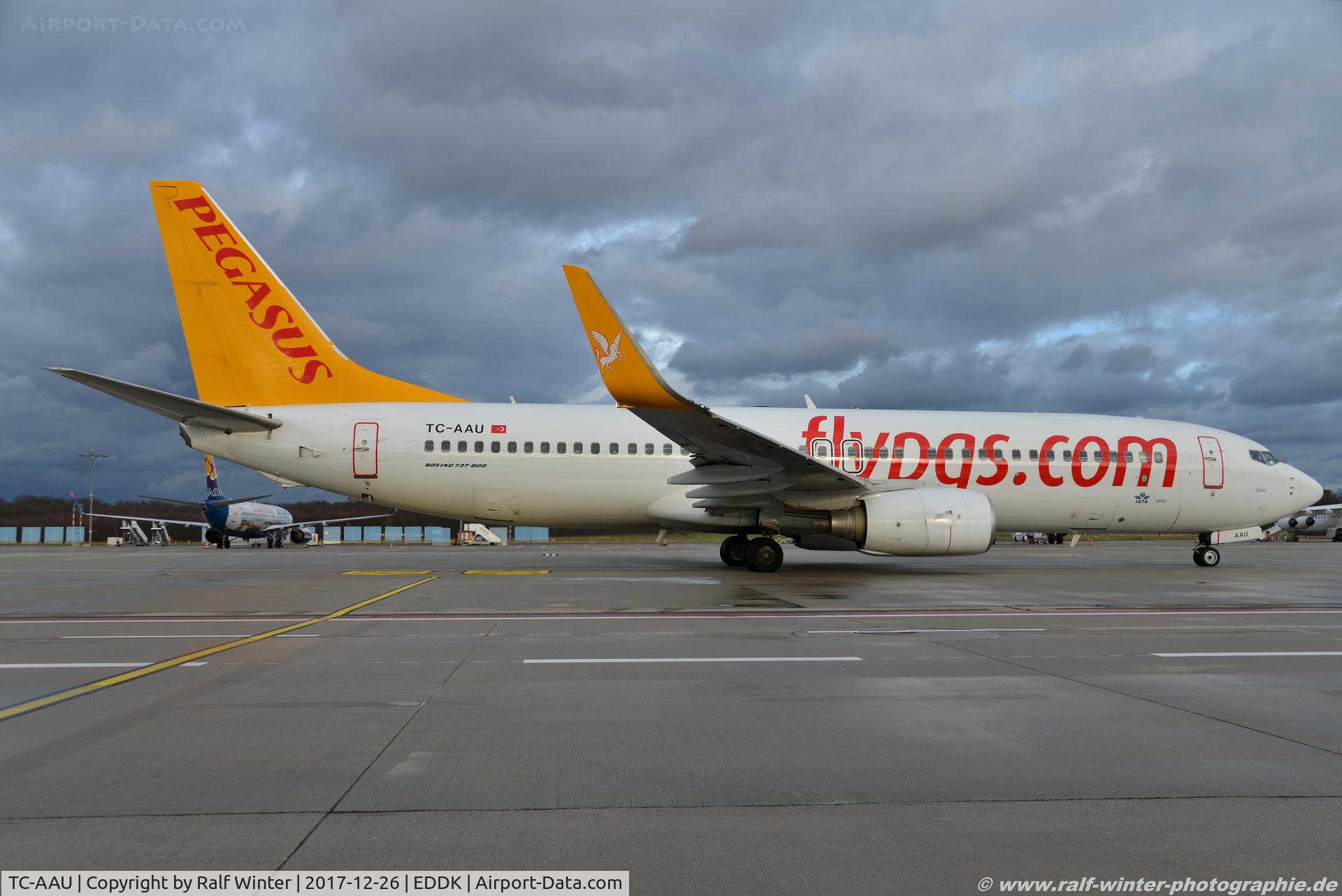 TC-AAU, 2010 Boeing 737-82R C/N 40873, Boeing 737-82R(W) - H9 PGT Pegasus Airlines 'DURU' - 40873 - TC-AAU - 26.12.2017 - CGN
