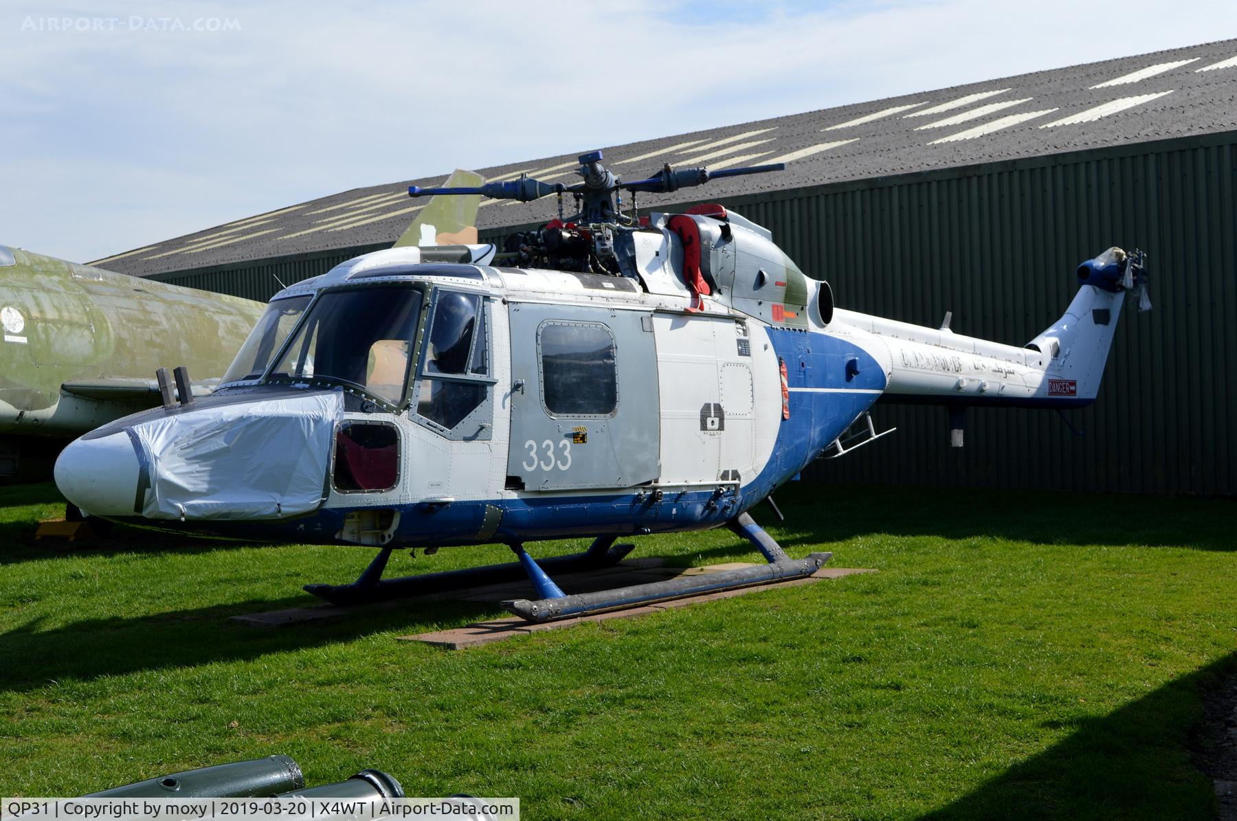 QP31, Westland Lynx Mk.2B C/N WA033, Westland Lynx Mk.2B ex Qatar Police at Winthorpe.