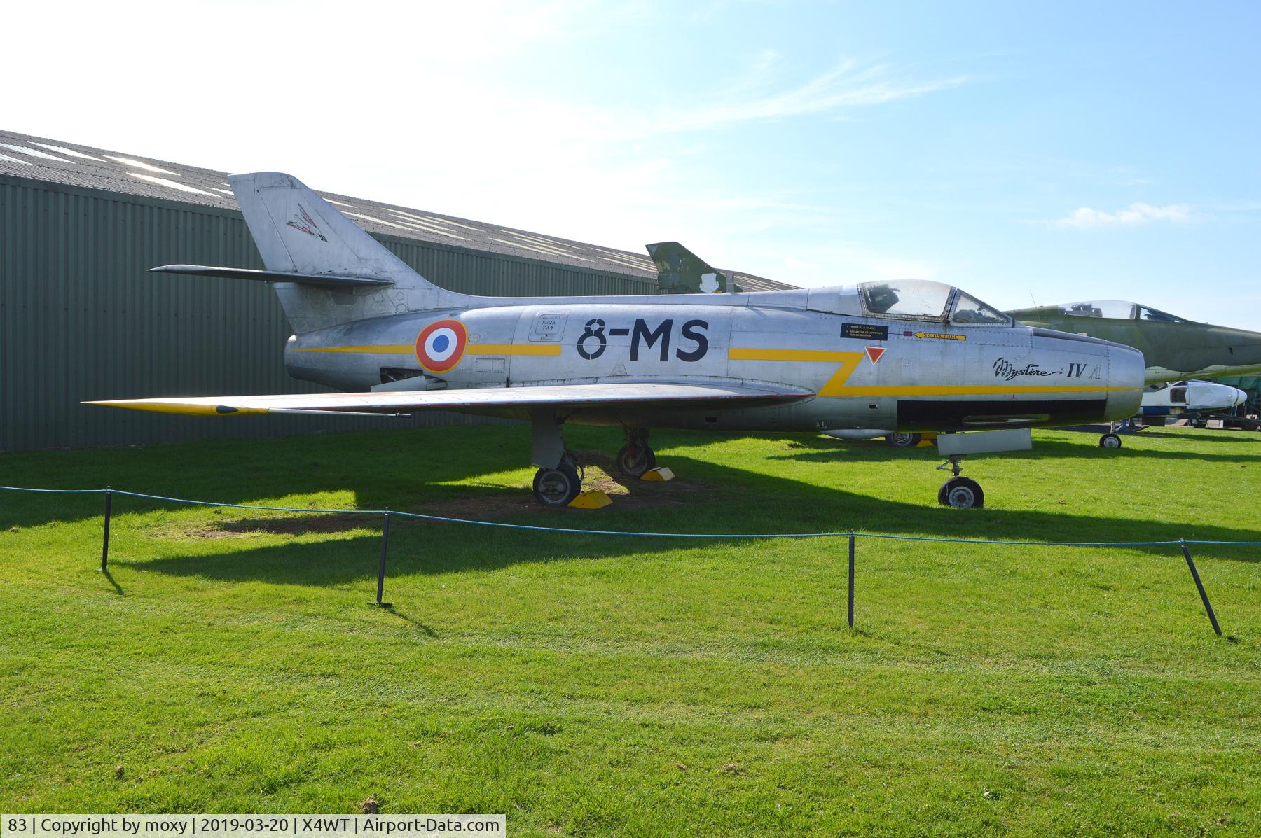 83, Dassault MD-454 Mystere IVA C/N 83, Dassault MD-454 Mystere IVA at Winthorpe.