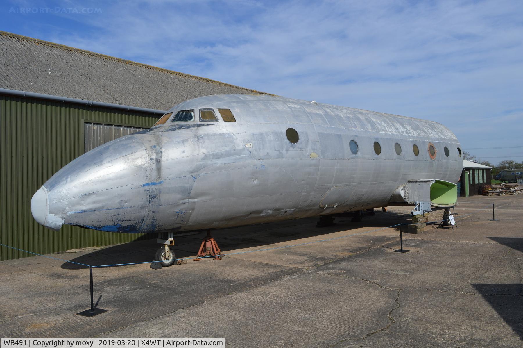 WB491, 1951 Avro 706 Ashton C/N 1396, Avro 706 Ashton 2 front fuselage at Windthorpe. Ex G-AJJW. It's brother WB493 appeared in the film 