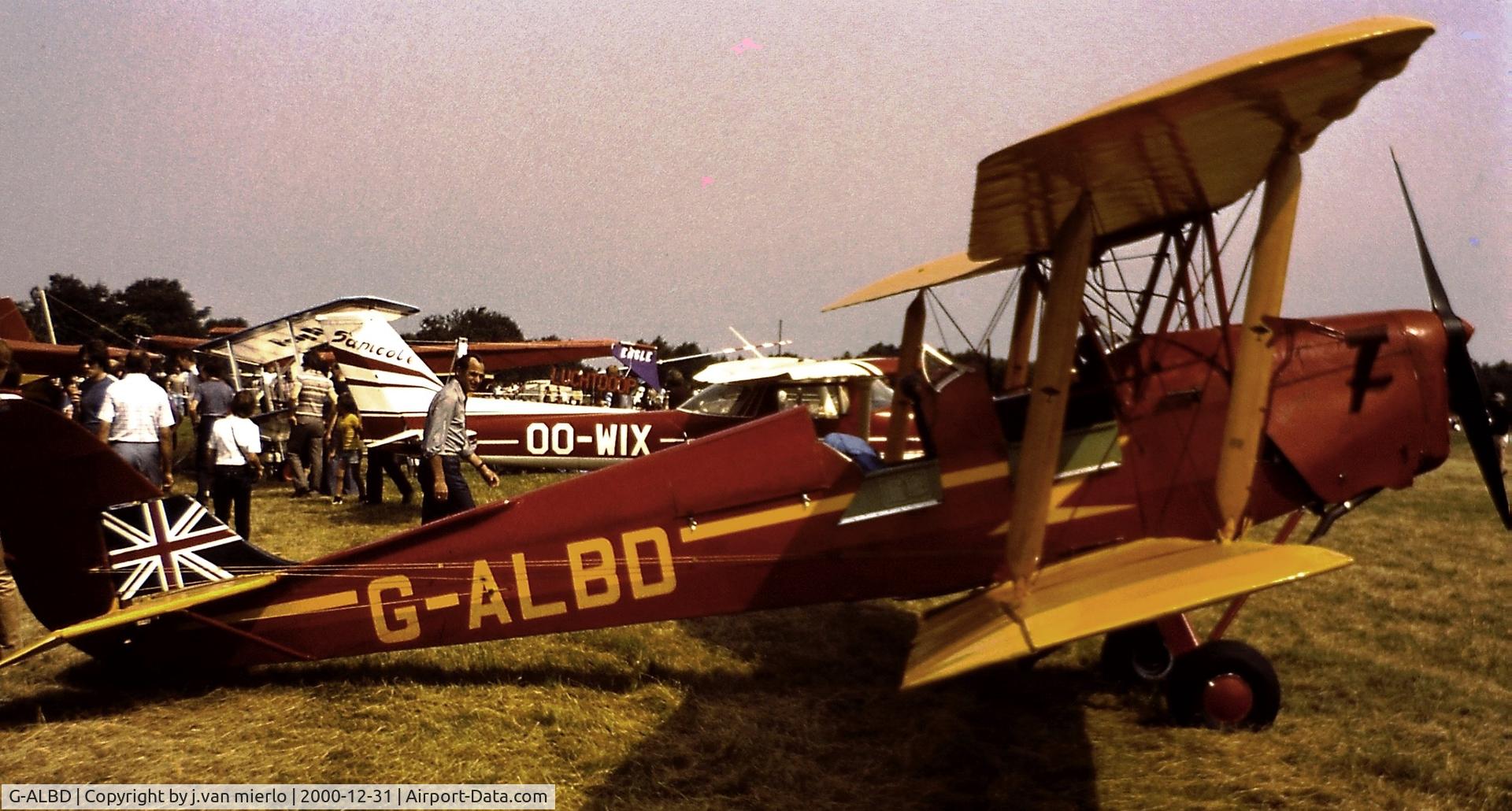 G-ALBD, 1941 De Havilland DH-82A Tiger Moth II C/N 84130, Belgian air show '80s