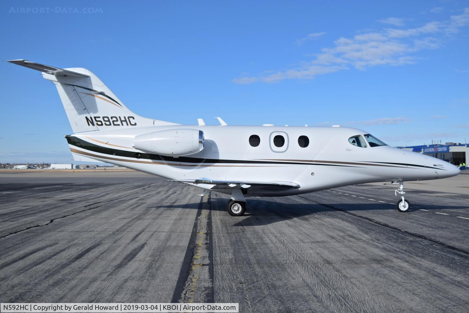 N592HC, Raytheon Aircraft Company 390 C/N RB-92, Parked on the north GA ramp.