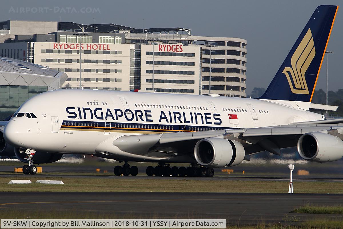 9V-SKW, 2017 Airbus A380-841 C/N 0251, in from SIN
