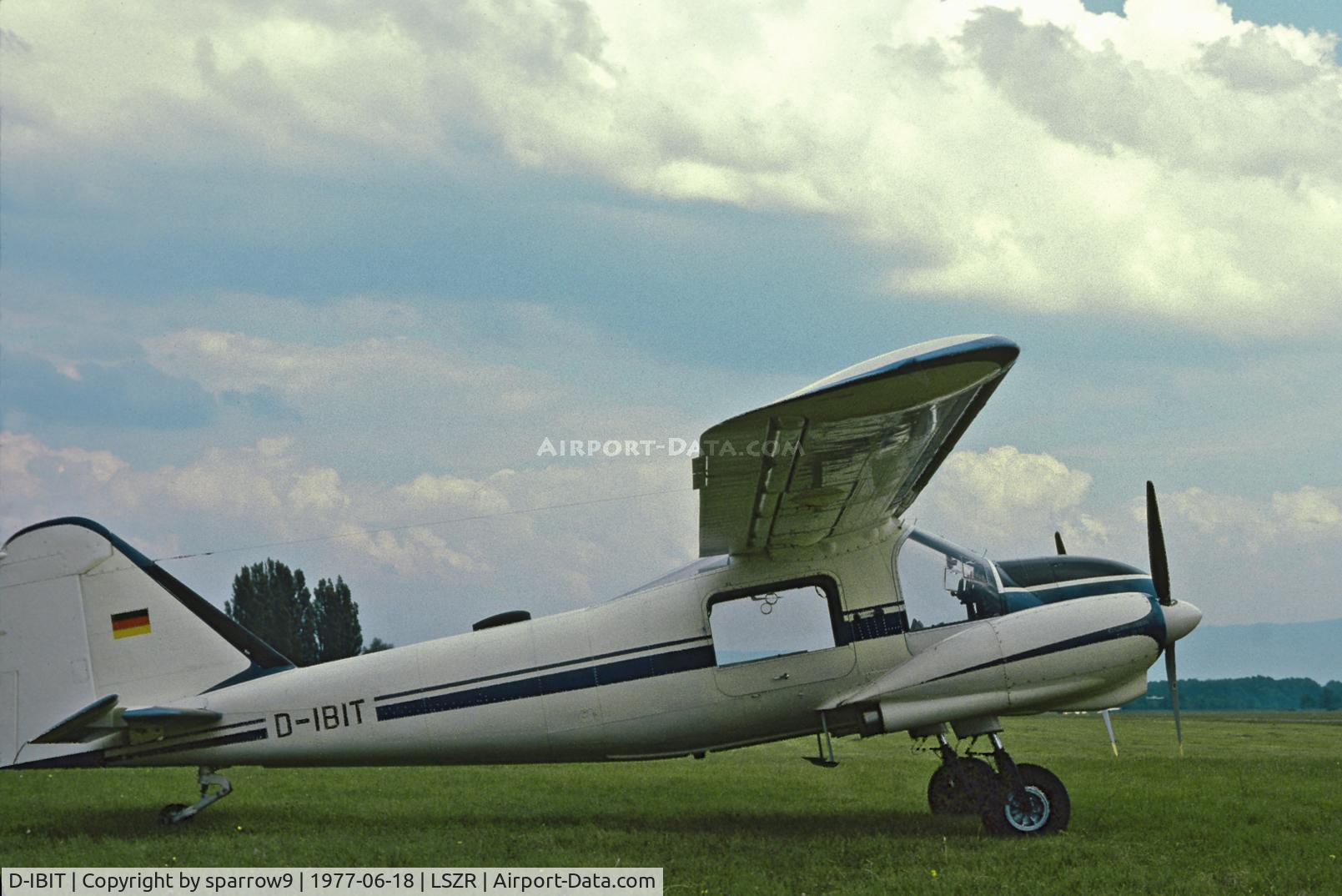 D-IBIT, 1964 Dornier Do-28A-1 C/N 3056, At Altenrhein before going to the Swiss register. Scanned from a slide.