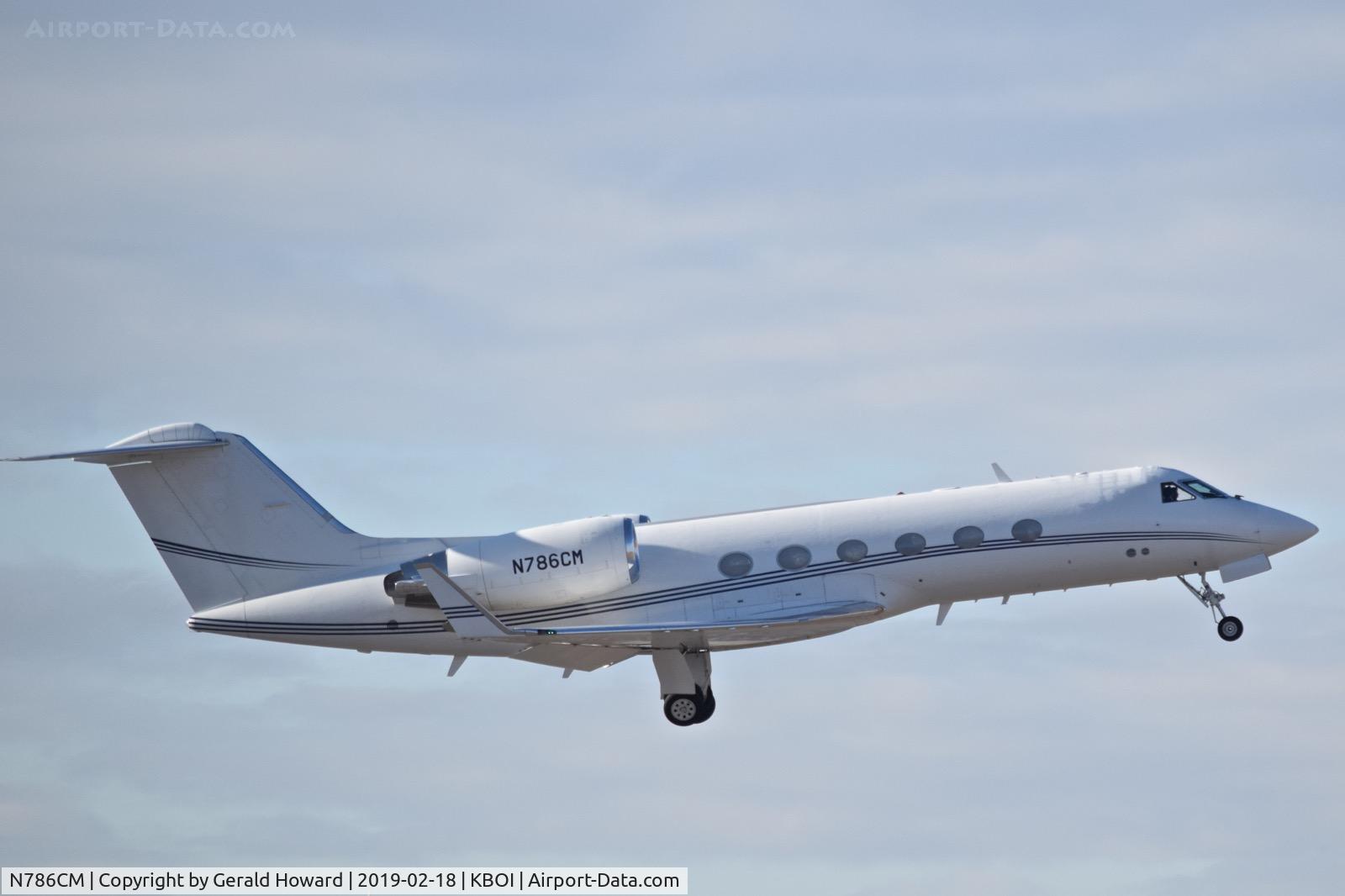 N786CM, 1991 Gulfstream Aerospace G-IV C/N 1176, Departing KBOI.