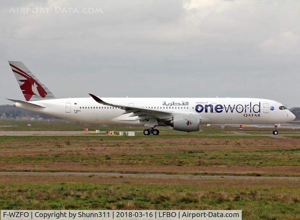 F-WZFO, 2018 Airbus A350-941 C/N 143, C/n 0143 - To be A7-ALZ with Oneworld c/s