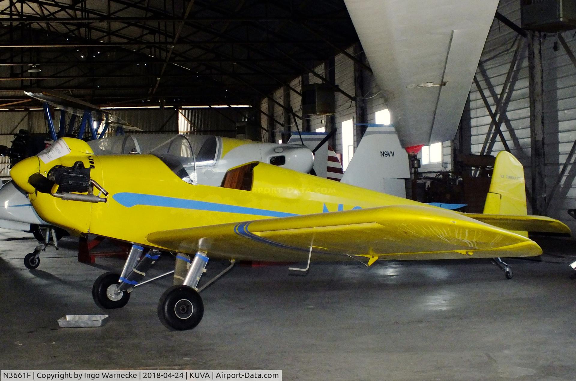 N3661F, 1960 Druine D3G C/N 156, Druine D.3G Turbulent at the Aviation Museum at Garner Field, Uvalde TX