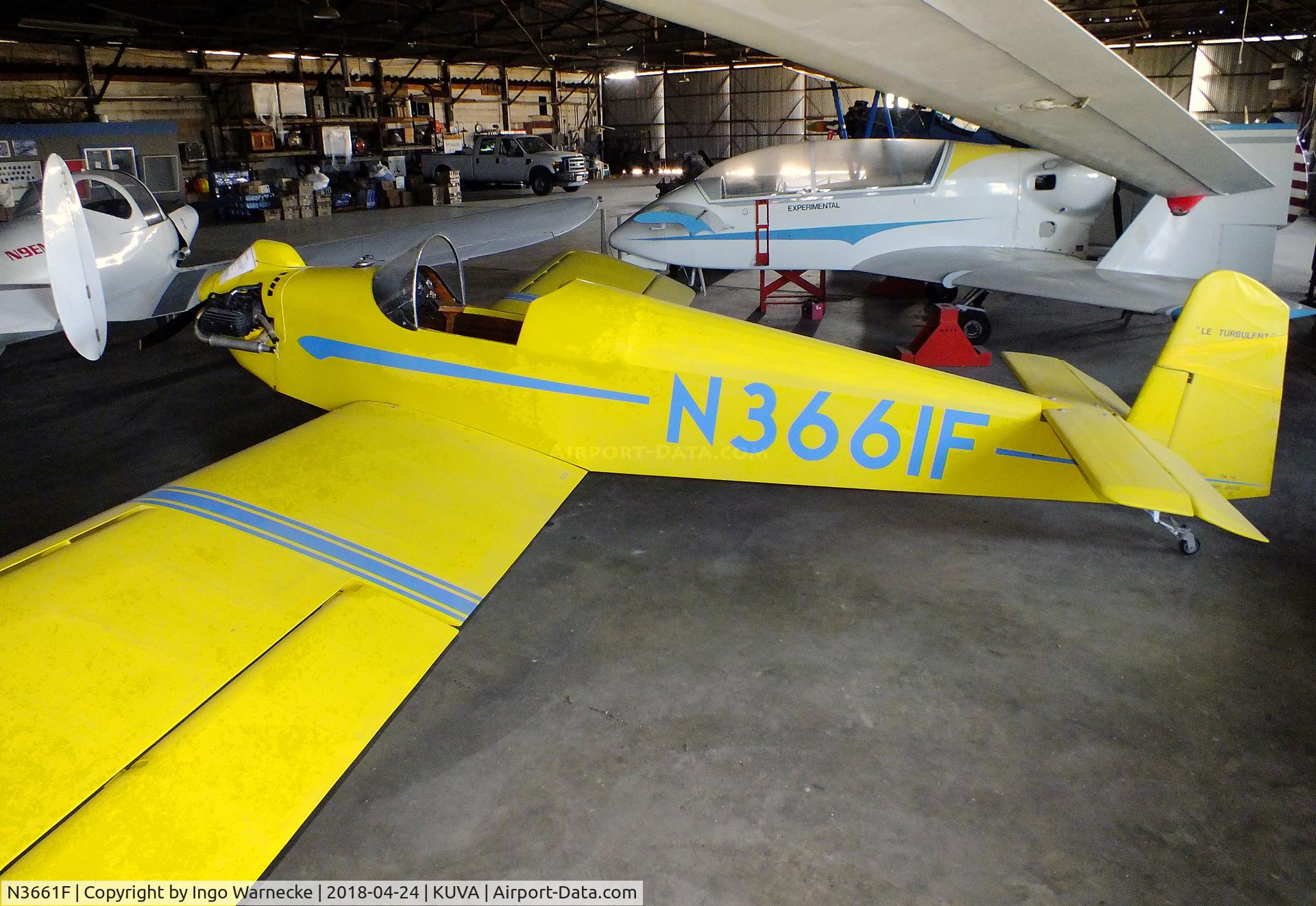 N3661F, 1960 Druine D3G C/N 156, Druine D.3G Turbulent at the Aviation Museum at Garner Field, Uvalde TX