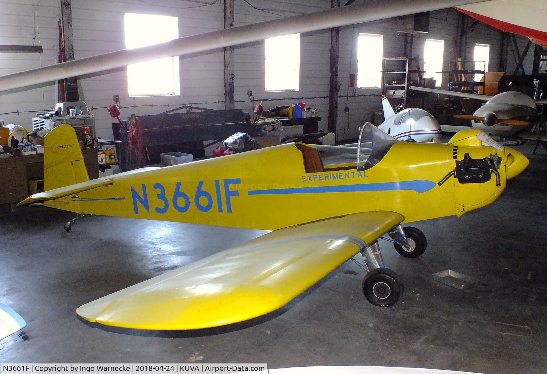N3661F, 1960 Druine D3G C/N 156, Druine D.3G Turbulent at the Aviation Museum at Garner Field, Uvalde TX