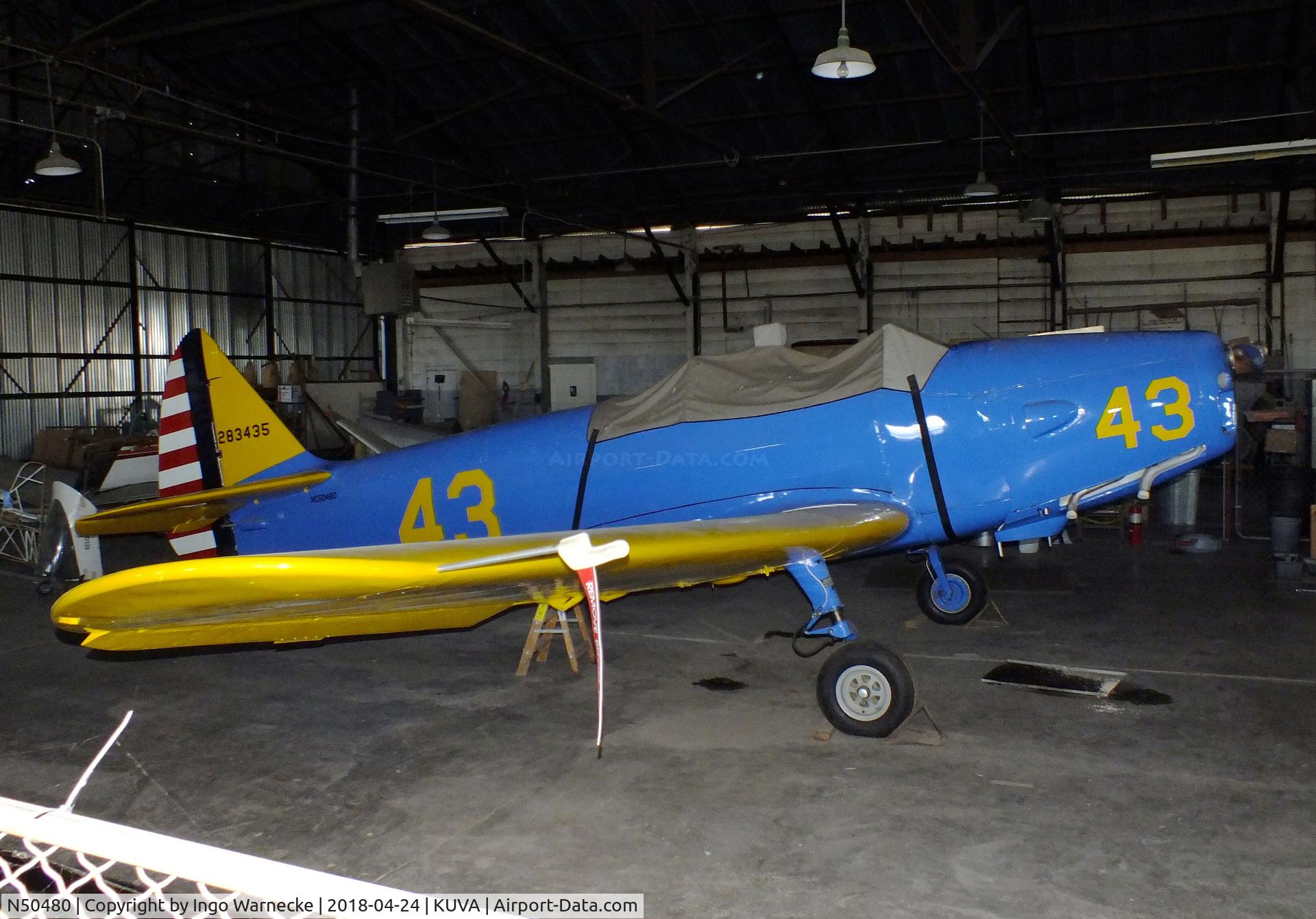N50480, Fairchild PT-19A C/N T43-7022, Fairchild PT-19A at the Aviation Museum at Garner Field, Uvalde TX