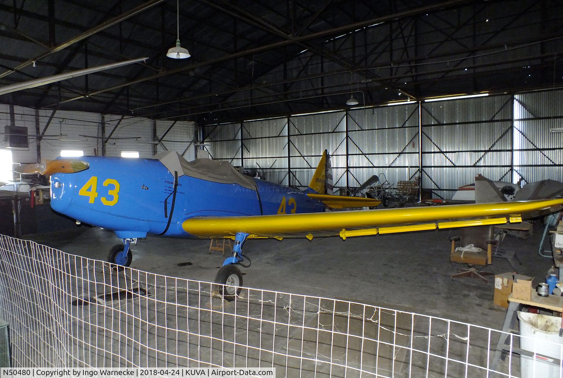 N50480, Fairchild PT-19A C/N T43-7022, Fairchild PT-19A at the Aviation Museum at Garner Field, Uvalde TX