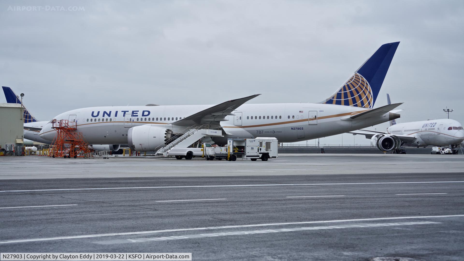 N27903, 2012 Boeing 787-8 Dreamliner C/N 34823, SFO 2019.