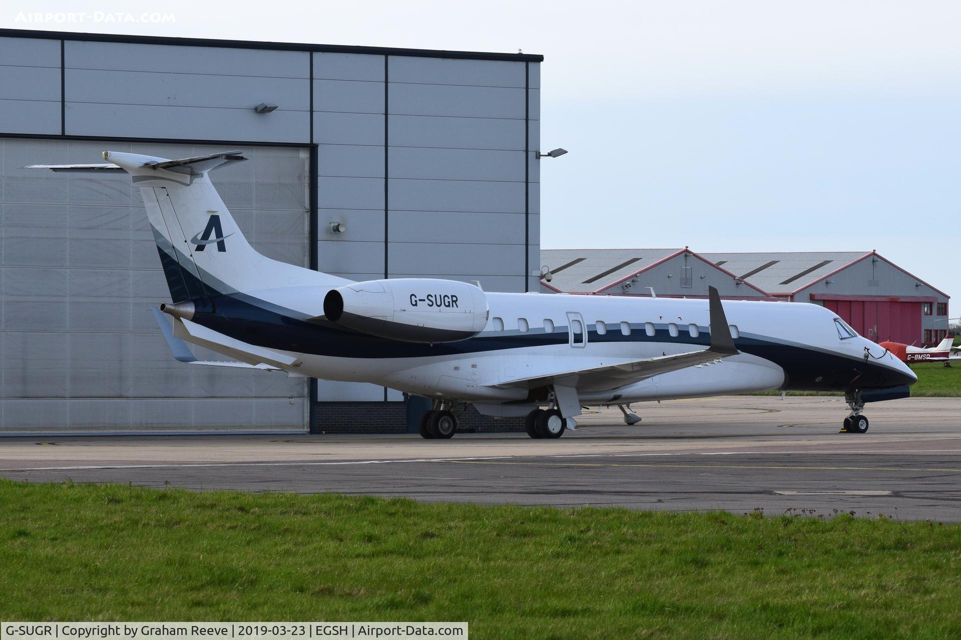 G-SUGR, 2014 Embraer EMB-135BJ Legacy 650 C/N 14501199, Parked at Norwich.