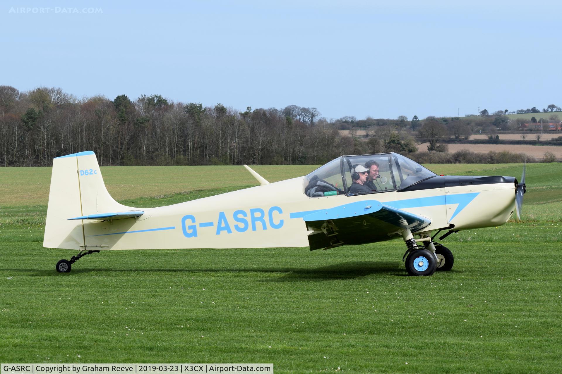 G-ASRC, 1964 Druine D.62C Condor C/N RAE/609, Just landed at Northrepps.