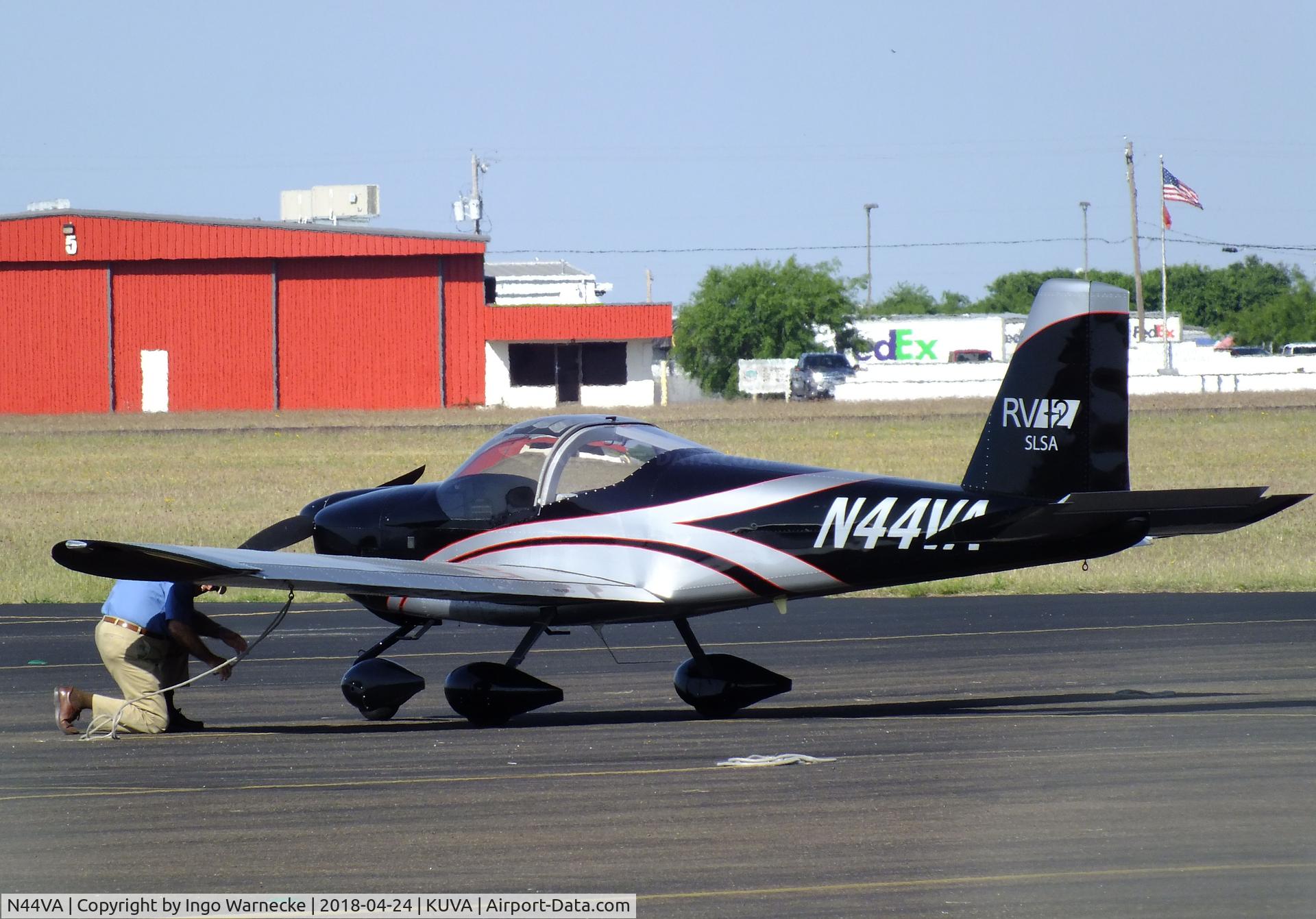 N44VA, 2014 Vans RV-12 C/N 12035, Vans RV-12 at Garner Field airport, Uvalde TX