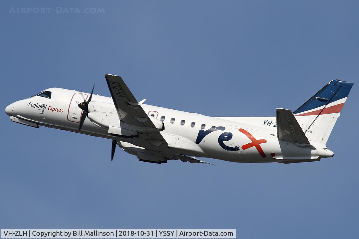 VH-ZLH, 1995 Saab 340B C/N 340B-376, from 16R