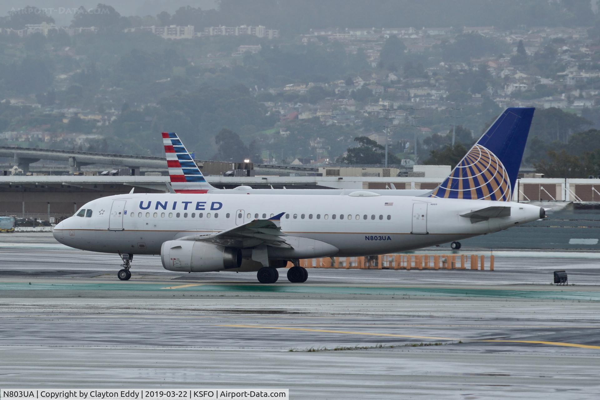 N803UA, 1997 Airbus A319-131 C/N 748, SFO 2019.