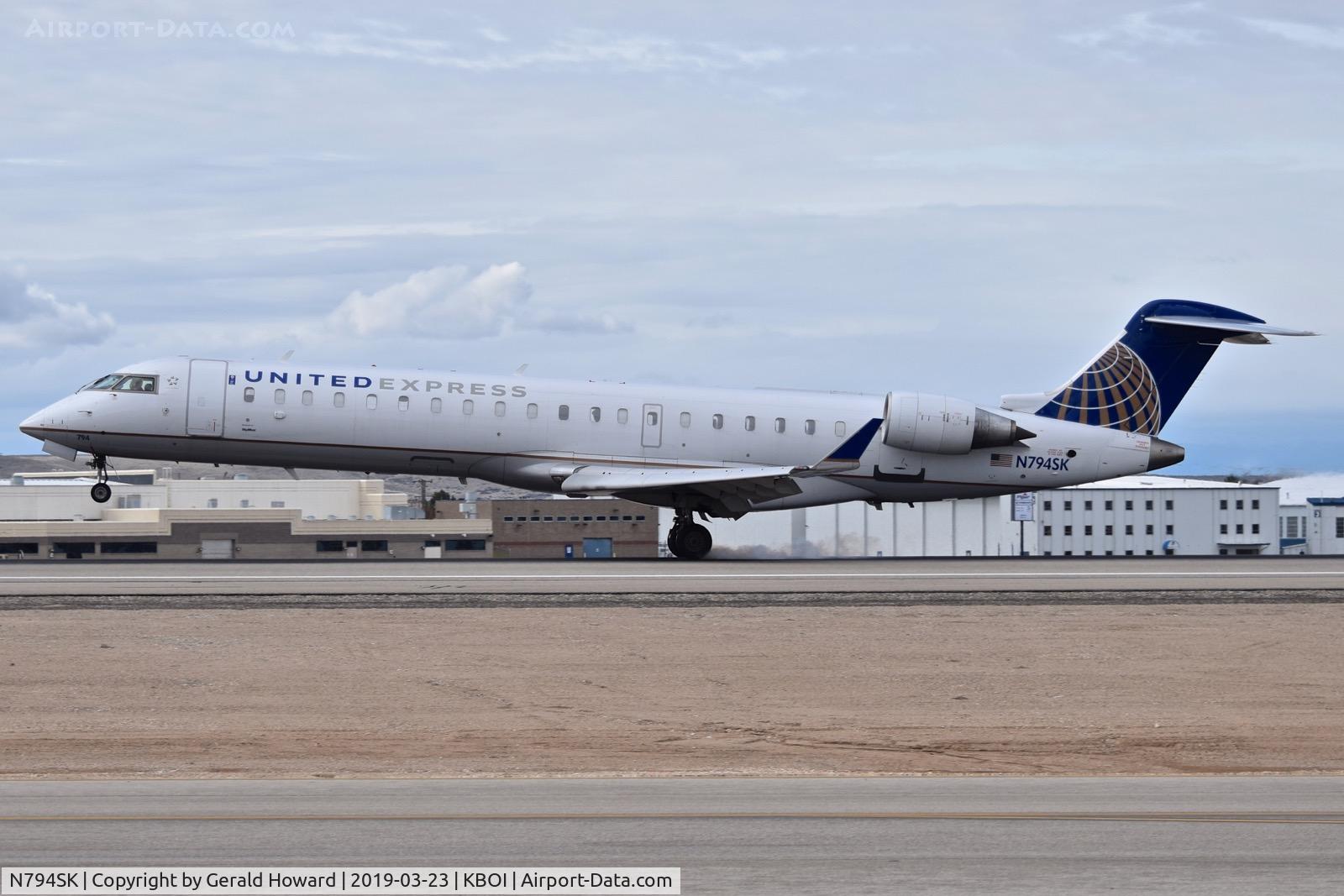 N794SK, 2010 Bombardier CRJ-702ER (CL-600-2C10) Regional Jet C/N 10298, Touch down on RWY 10L.