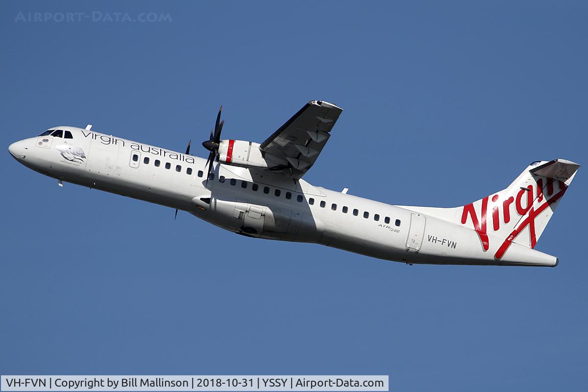 VH-FVN, 2012 ATR 72-212A C/N 1039, off from 16R
