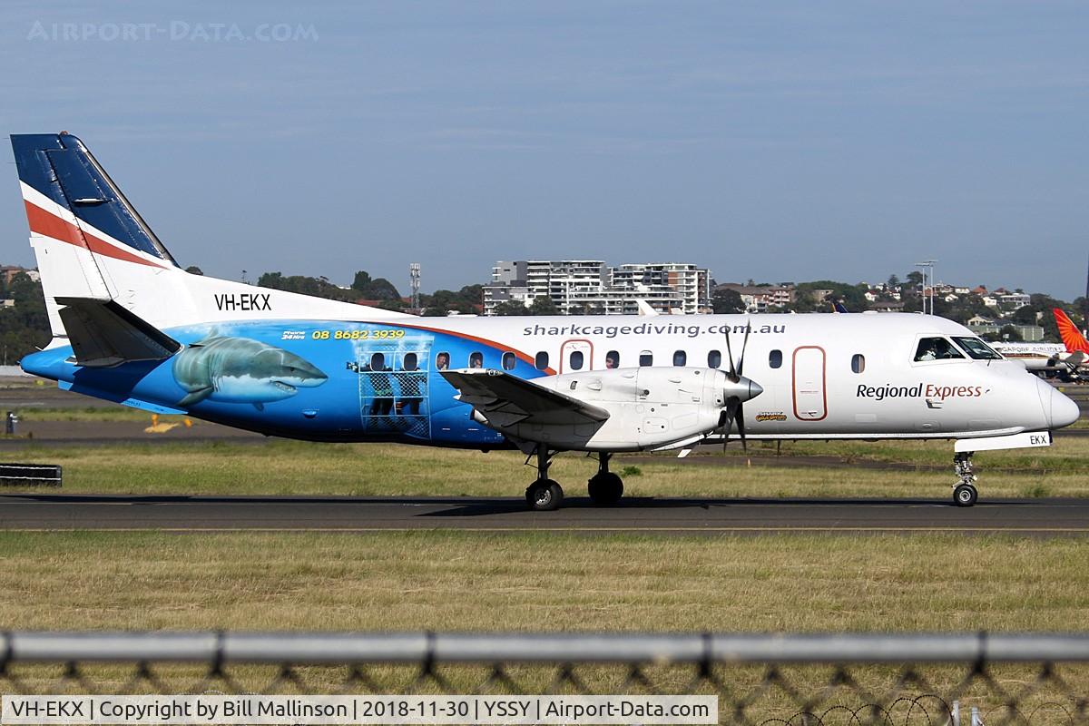 VH-EKX, 1991 Saab 340B C/N 340B-257, Sharks