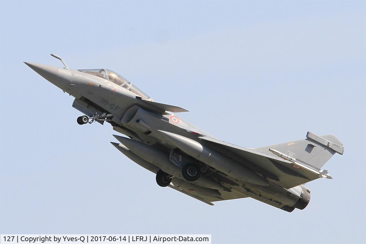 127, Dassault Rafale C C/N 127, Dassault Rafale C, Take off rwy 26, Landivisiau Naval Air Base (LFRJ) Tiger Meet 2017