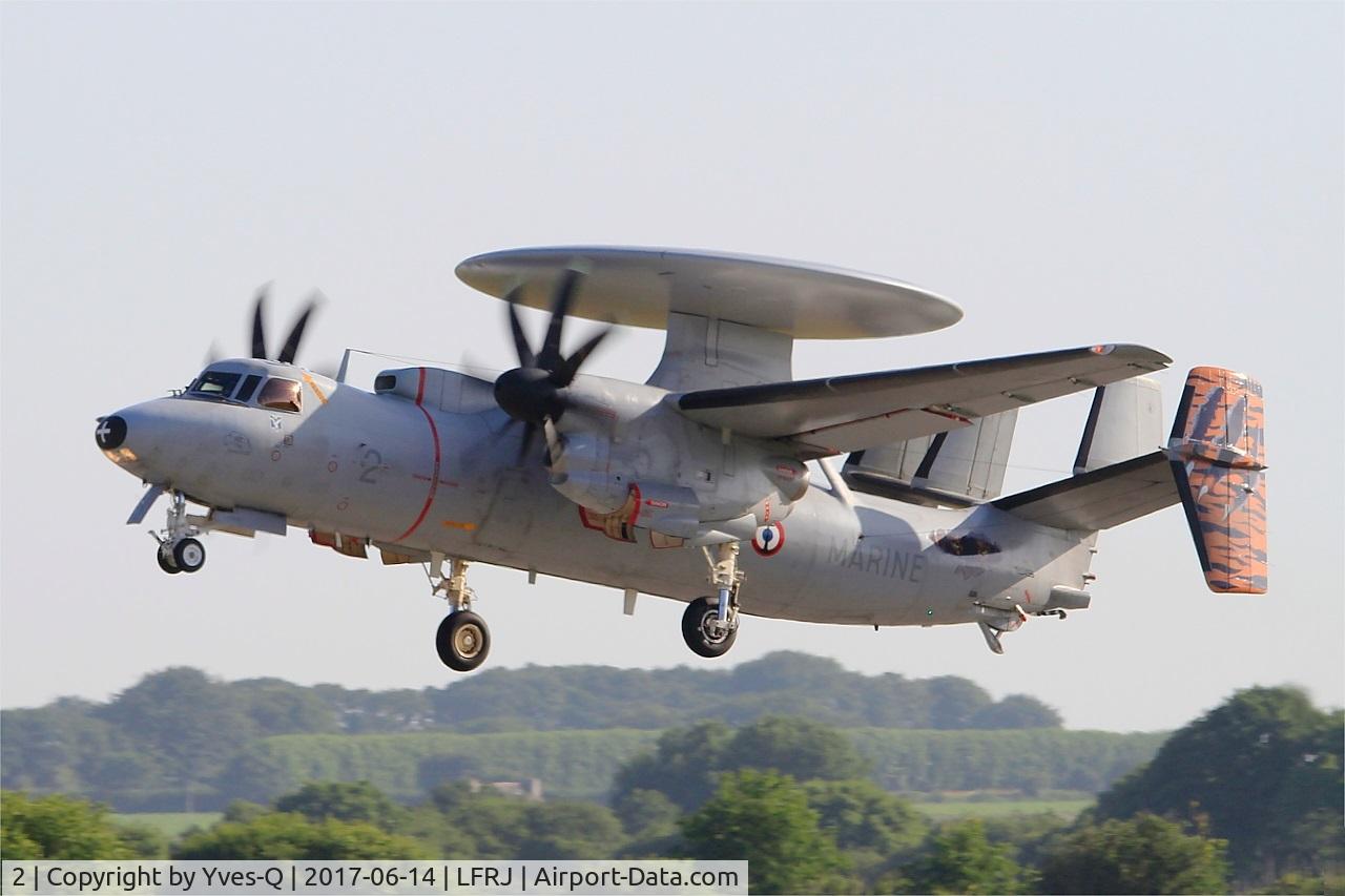 2, Grumman E-2C Hawkeye 2000 (G-123) C/N FR-2, Grumman E-2C Hawkeye, Take off rwy 26, Landivisiau Naval Air Base (LFRJ) Tiger Meet 2017