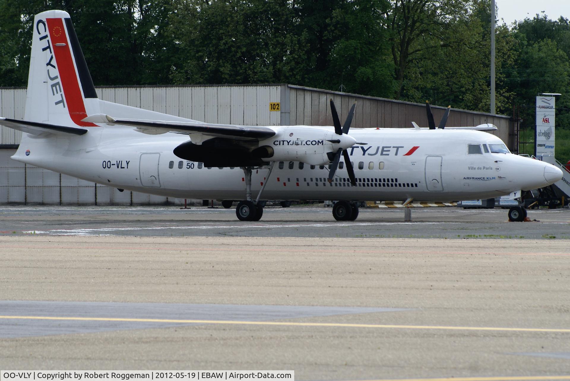 OO-VLY, 1990 Fokker 50 C/N 20181, CITYJET.VILLE DE PARIS.
