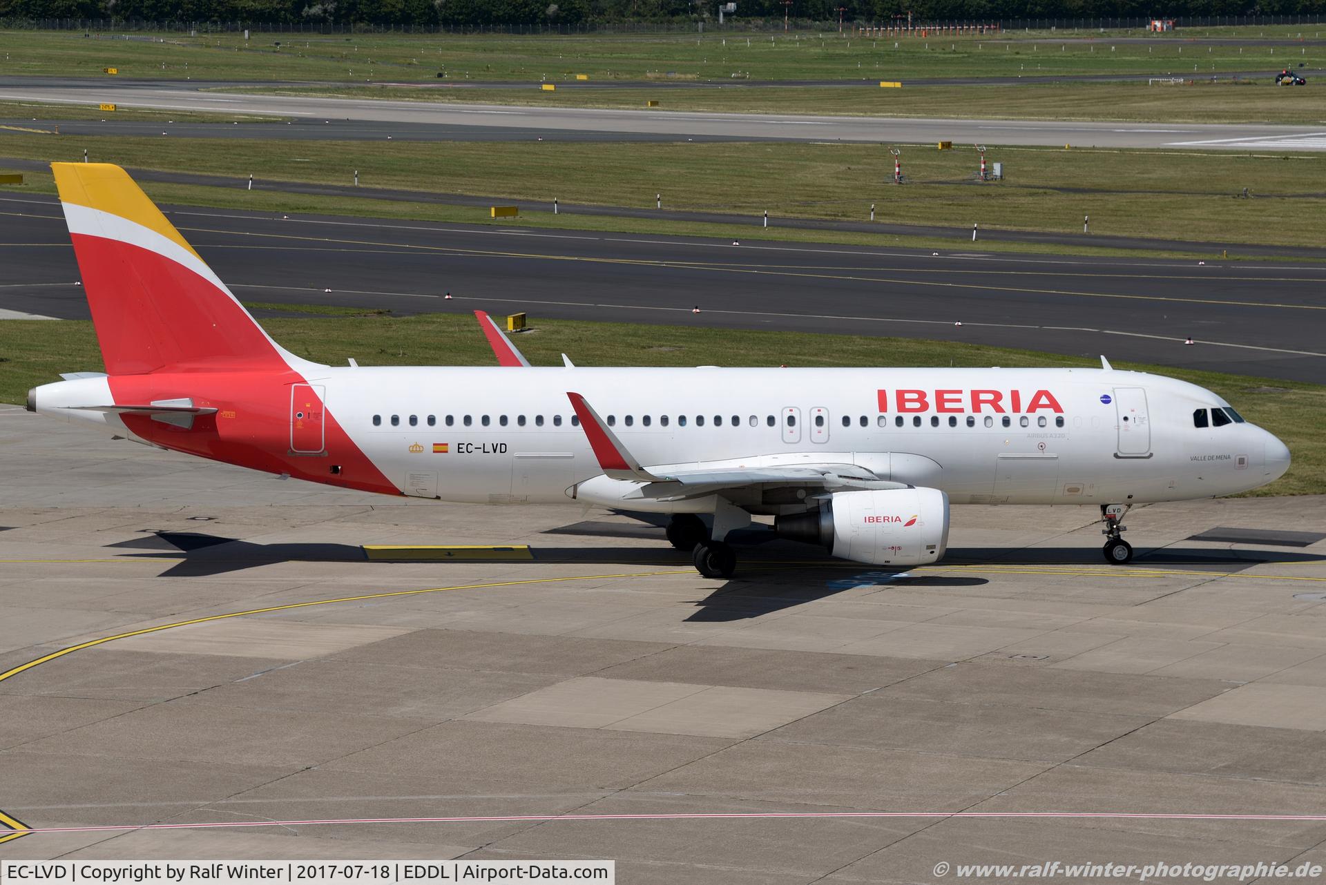 EC-LVD, 2013 Airbus A320-216 C/N 5570, Airbus A320-216 - IB IBE Iberia 'Valle de Mena' - 5570 - EC-LVD - 18.07.2017 - DUS